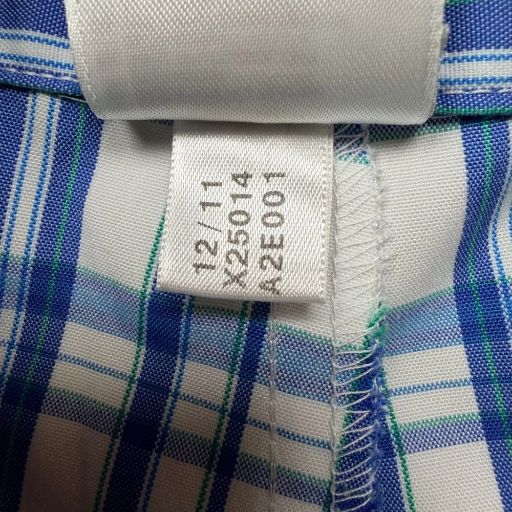 Adidas Golf Shorts Mens 40 Blue White Plaid Flat Front Preppy 11